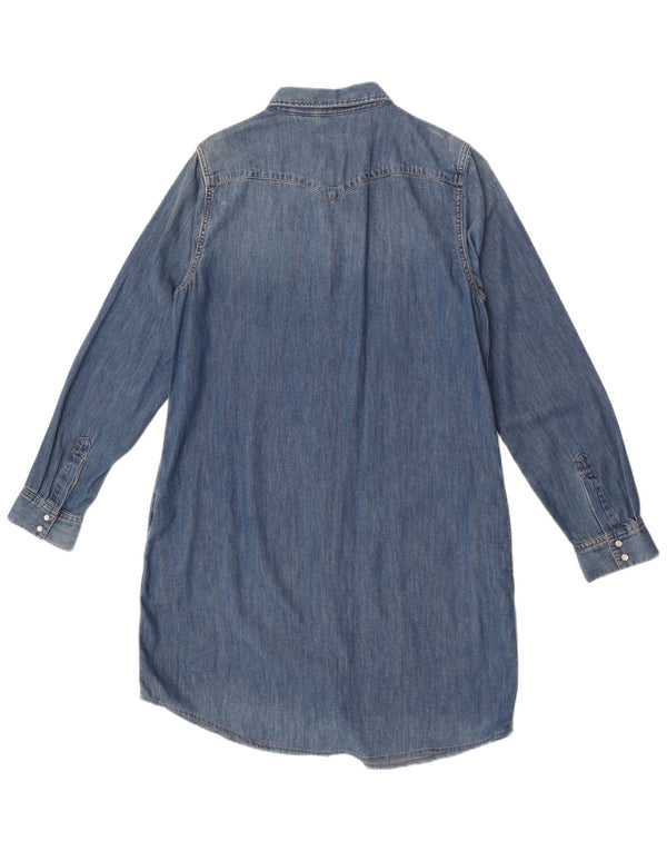 Levi's Womens Denim Shirt Dress UK 16 Large Blue