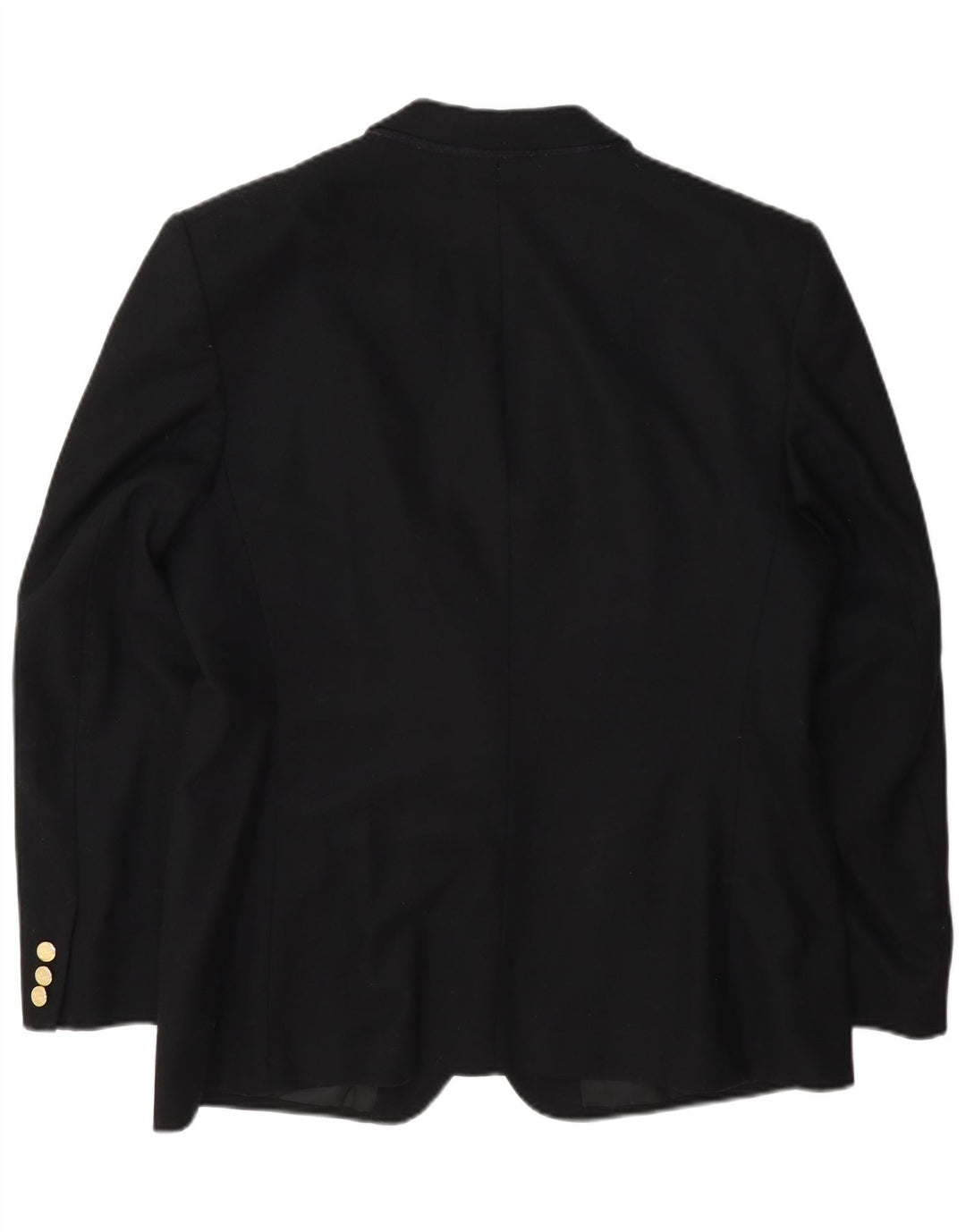 Burberrys Womens 2 Button Regular Fit Blazer Jacket UK 14 Medium Black Wool