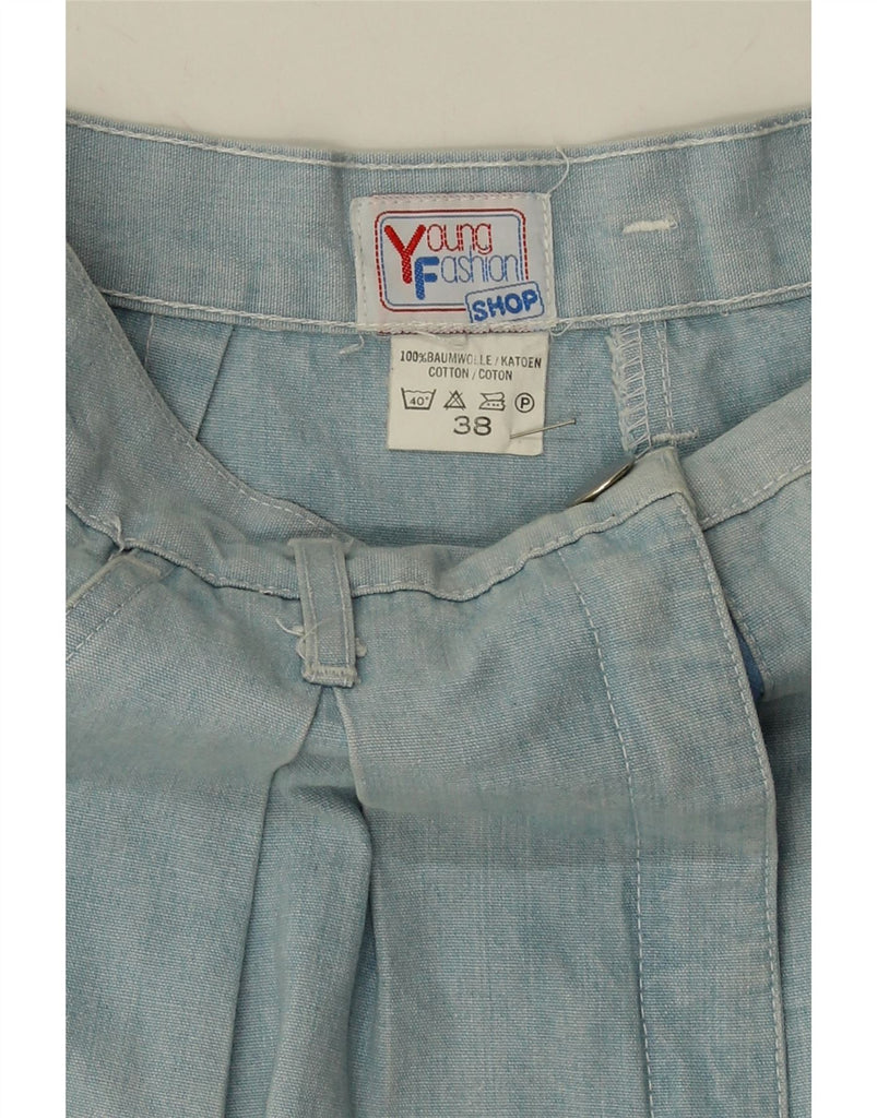 VINTAGE Womens Pegged Casual Trousers EU 38 Medium W28 L28 Blue Cotton Vintage Vintage and Second-Hand Vintage from Messina Hembry 