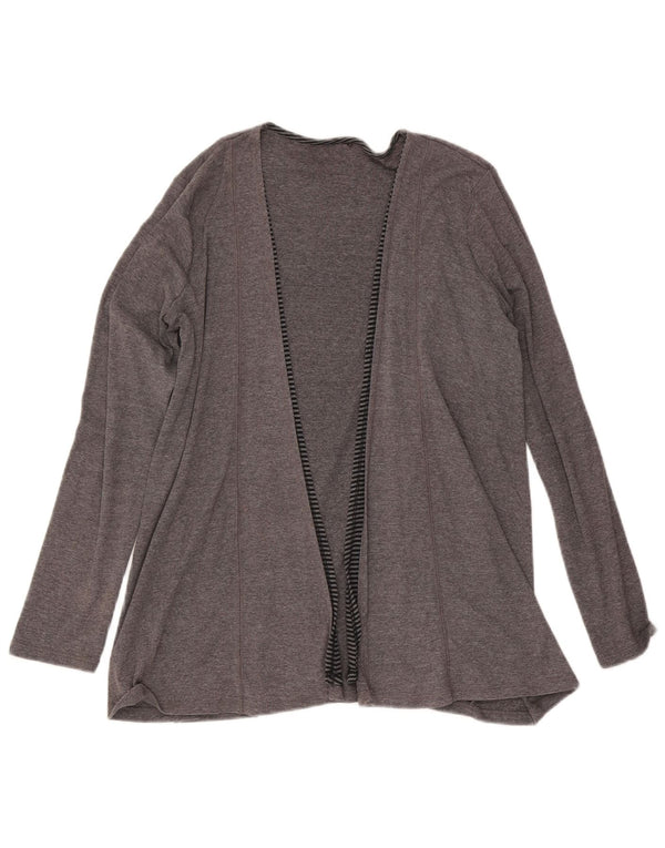Marks & Spencer Womens Longline Cardigan Sweater UK 14 Medium Grey