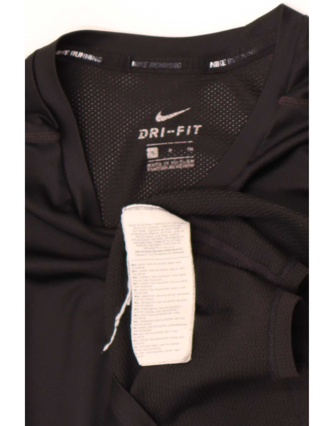Nike Mens Dri Fit T-Shirt Top Small Black Polyester