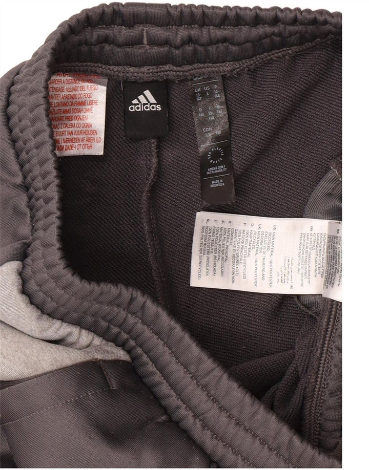 ADIDAS Boys Sport Shorts 13-14 Years  Grey Colourblock Polyester