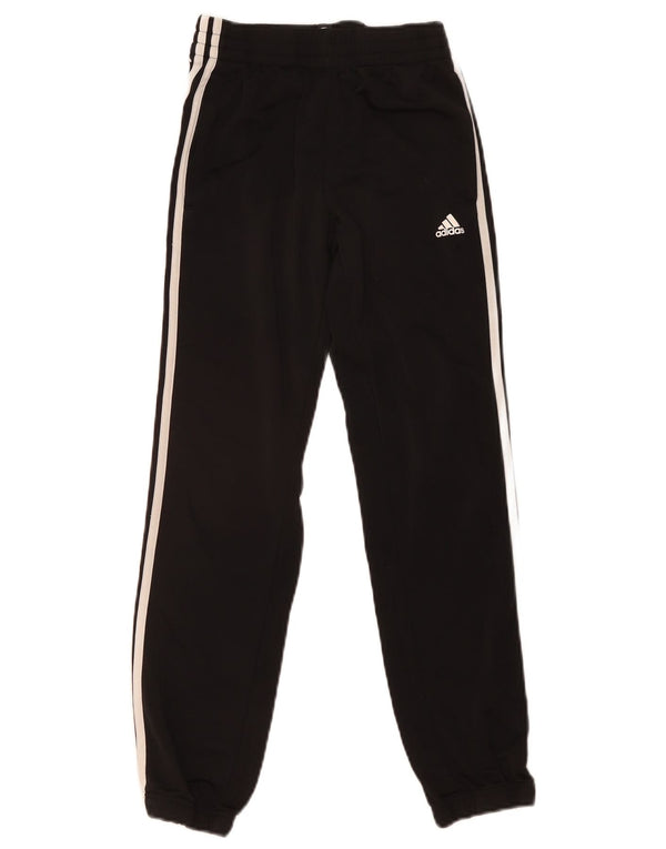 Adidas Boys Tracksuit Trousers Joggers 11-12 Years  Black Polyester