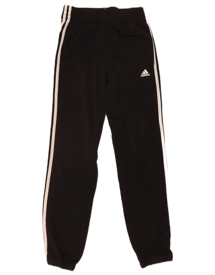 Adidas Boys Tracksuit Trousers Joggers 11-12 Years  Black Polyester