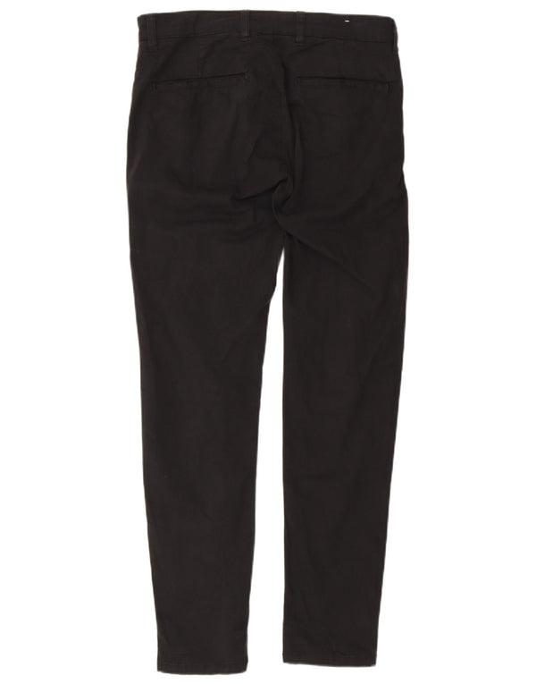 Zara Mens Slim Chino Trousers EU 40 Medium W31 L29 Black Cotton