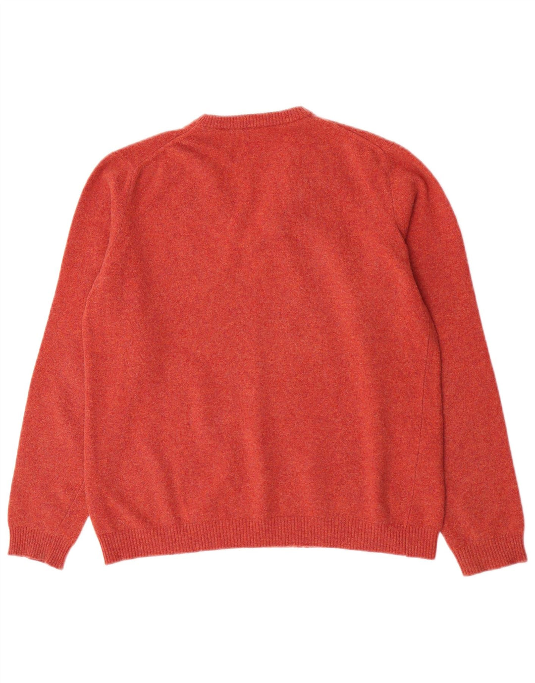 Vintage Womens V-Neck Jumper Sweater UK 12 Medium Pink Merino Wool