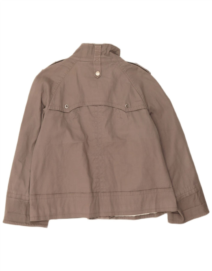 Zara Womens Military Jacket UK 18 XL Grey Cotton