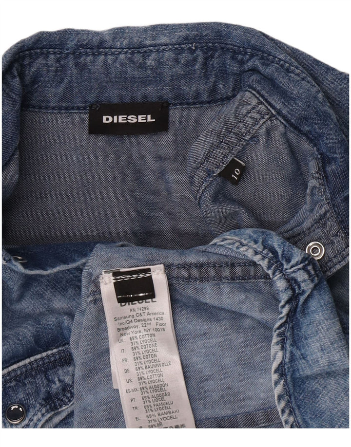 Diesel Boys Denim Shirt 9-10 Years Blue Cotton