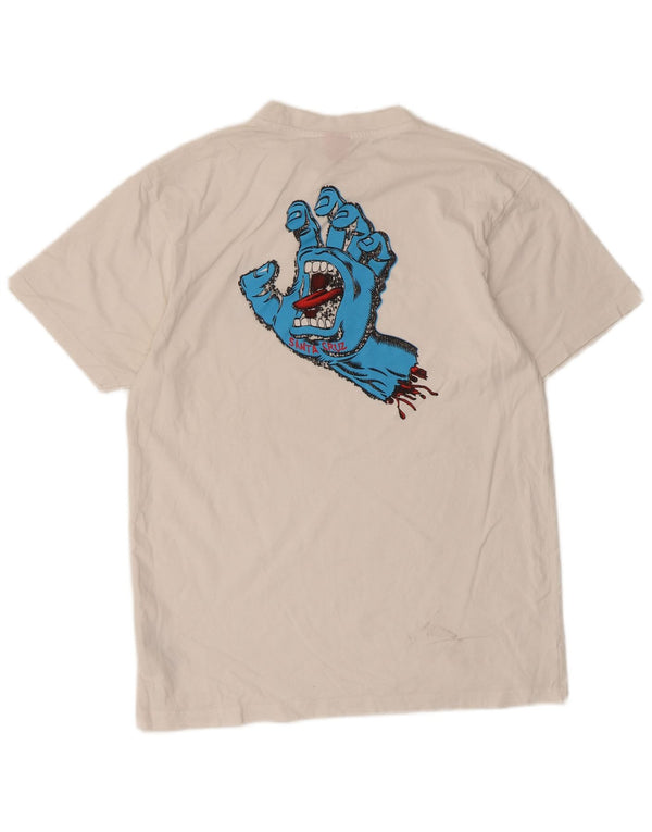 Santa Cruz Mens Graphic T-Shirt Top Medium White Cotton