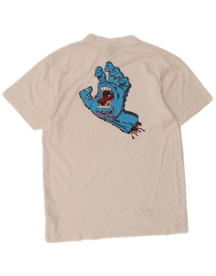 Santa Cruz Mens Graphic T-Shirt Top Medium White Cotton