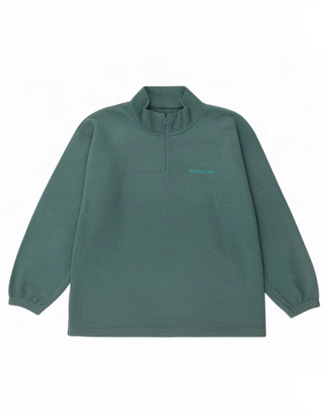 Invicta Mens Zip Neck Fleece Jumper 2XL Green Polyester