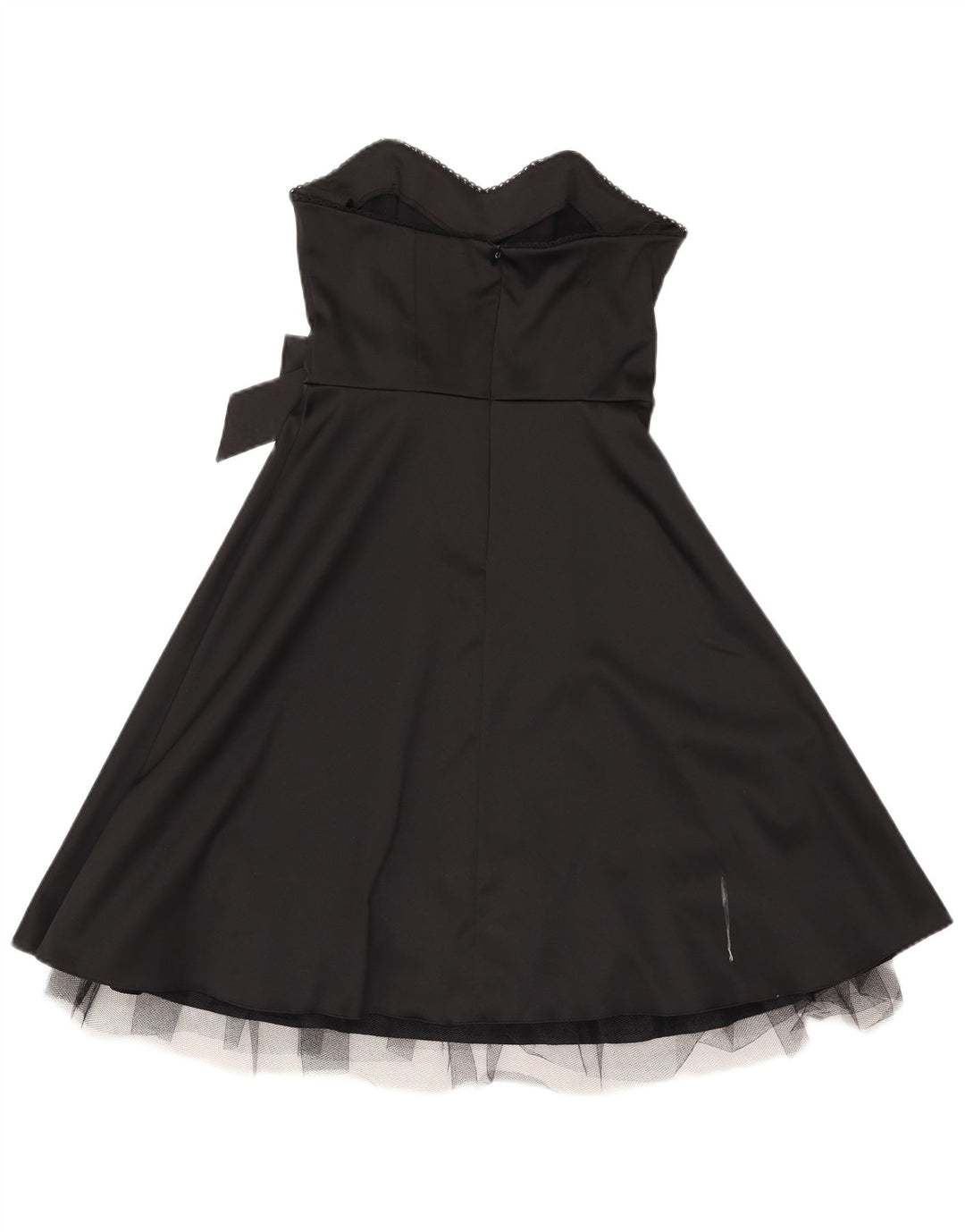 Bay Womens Strapless Dress UK 10 Small Black Polyester
