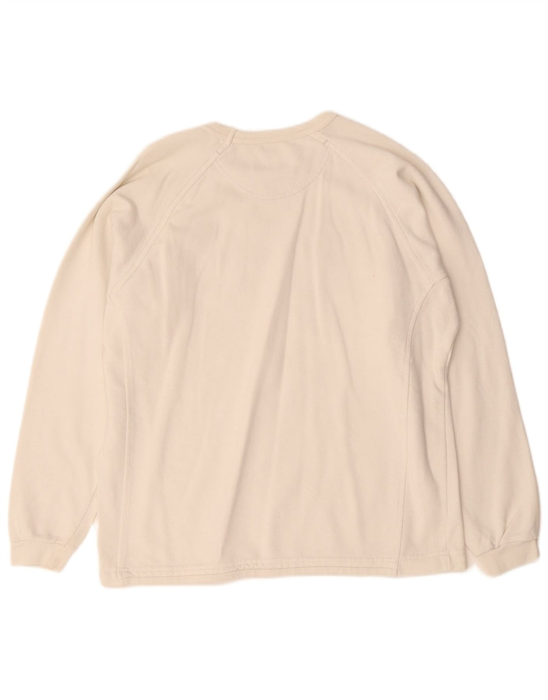 Champion Womens Graphic Oversized Sweatshirt Jumper UK 10 Small Off White