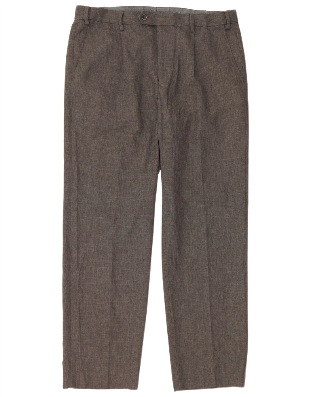 Marks & Spencer Mens Straight Suit Trousers W36 L31 Grey Polyester