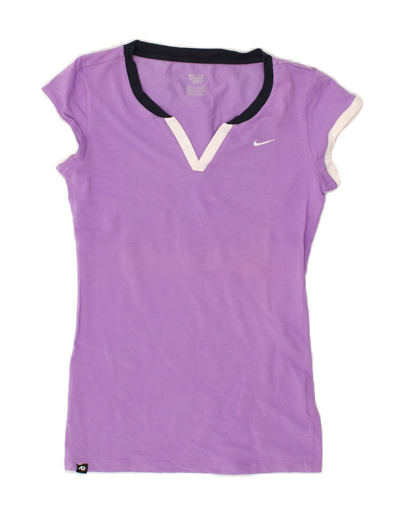 NIKE Womens T-Shirt Top UK 8/10 Small Purple Cotton | Vintage Nike | Thrift | Second-Hand Nike | Used Clothing | Messina Hembry 