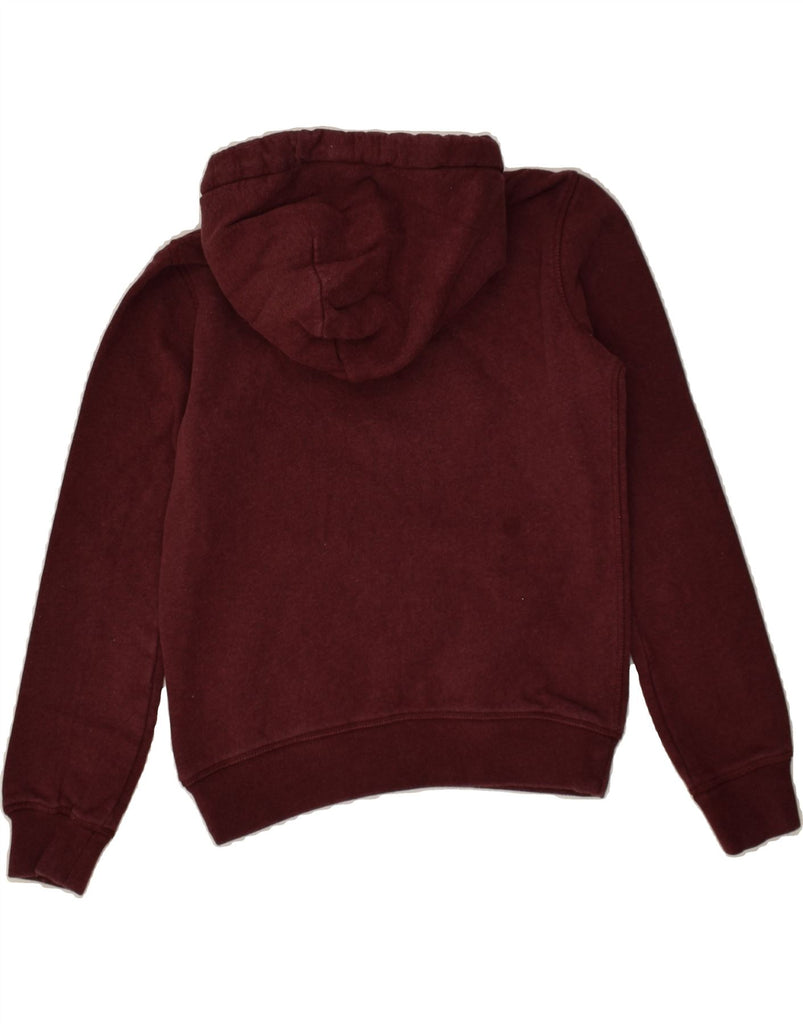 JACK WILLS Womens Graphic Hoodie Jumper UK 4 XS  Burgundy Cotton | Vintage Jack Wills | Thrift | Second-Hand Jack Wills | Used Clothing | Messina Hembry 