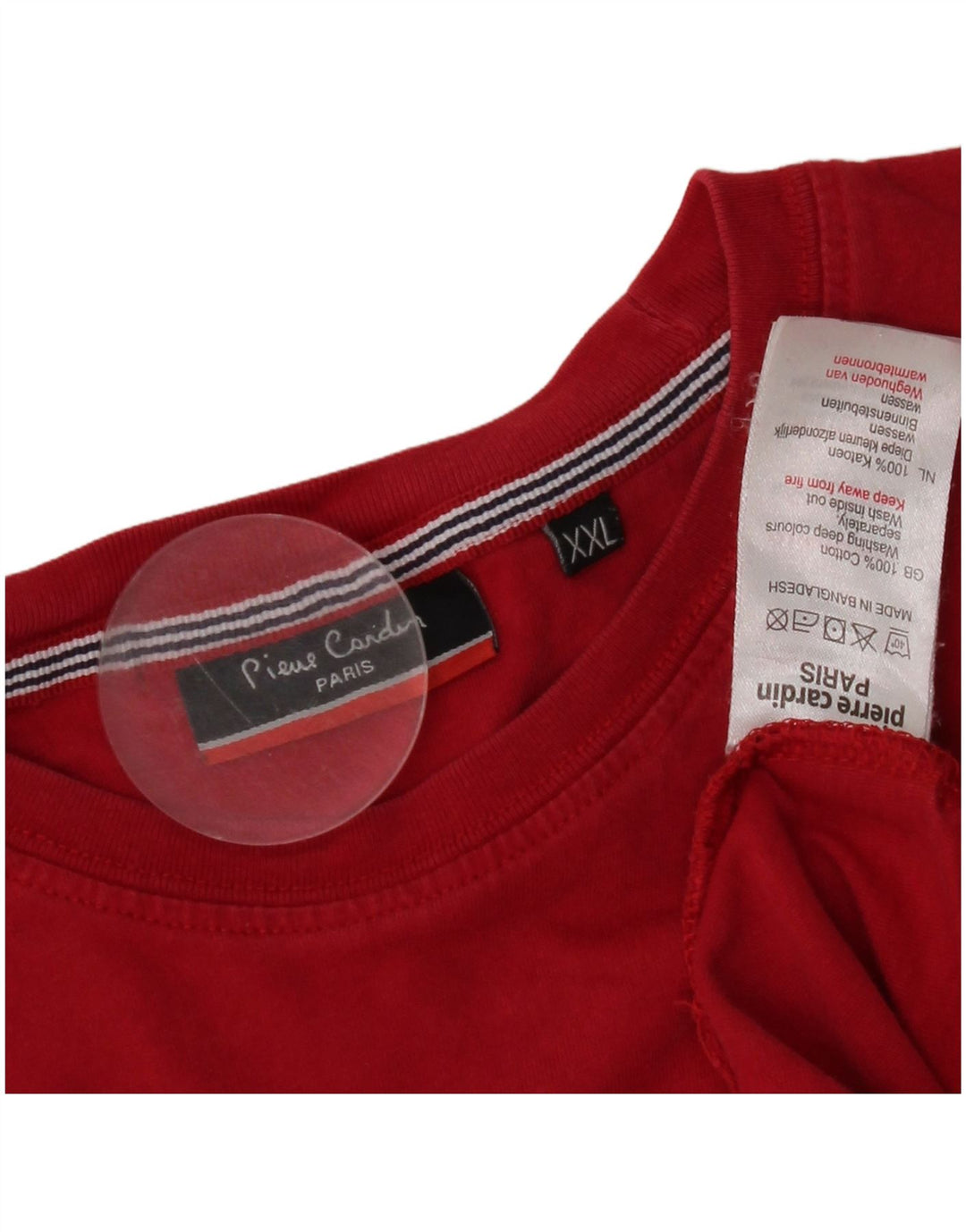 Pierre Cardin Mens T-Shirt Top 2XL Red Cotton