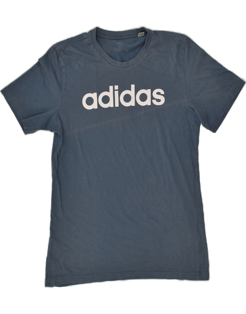 ADIDAS Mens Graphic T-Shirt Top Medium Blue Cotton | Vintage Adidas | Thrift | Second-Hand Adidas | Used Clothing | Messina Hembry 