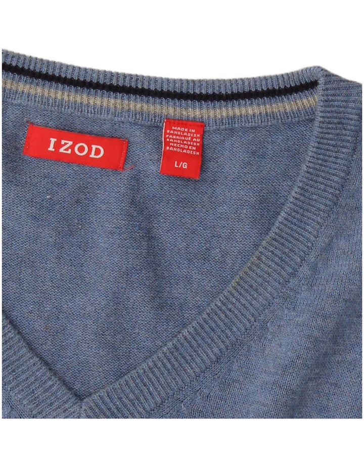 IZOD Mens Vest Tank Top Large Blue