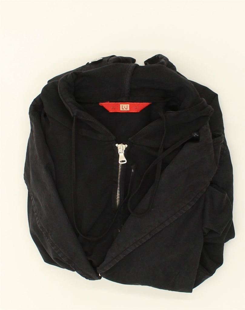 LIU JO Womens Hooded Bomber Jacket IT 44 Medium Black Cotton | Vintage Liu Jo | Thrift | Second-Hand Liu Jo | Used Clothing | Messina Hembry 