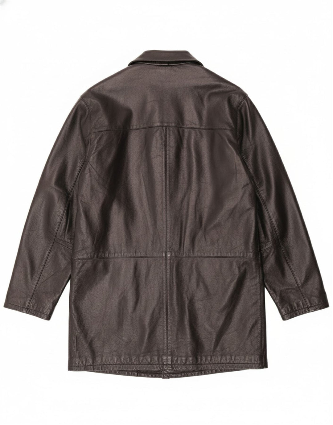Martin's Mens Leather Coat IT 48 Medium Black Leather