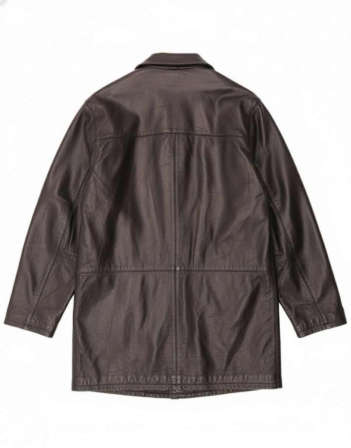 Martin's Mens Leather Coat IT 48 Medium Black Leather
