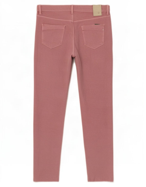 Datch Womens Slim Casual Trousers Large W30 L28 Pink Cotton