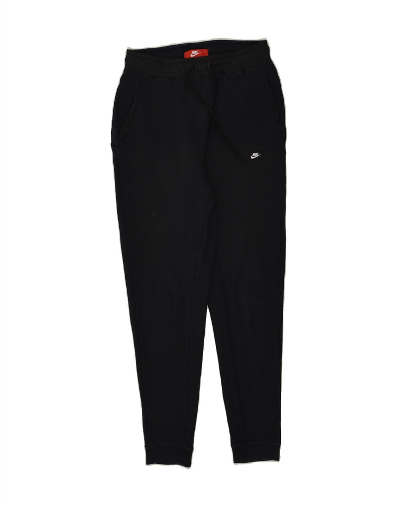 NIKE Mens Tracksuit Trousers Joggers Small Black Cotton | Vintage Nike | Thrift | Second-Hand Nike | Used Clothing | Messina Hembry 