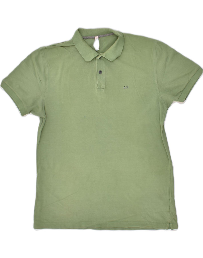 SUN68 Mens Slim Polo Shirt XL Green Cotton | Vintage Sun68 | Thrift | Second-Hand Sun68 | Used Clothing | Messina Hembry 