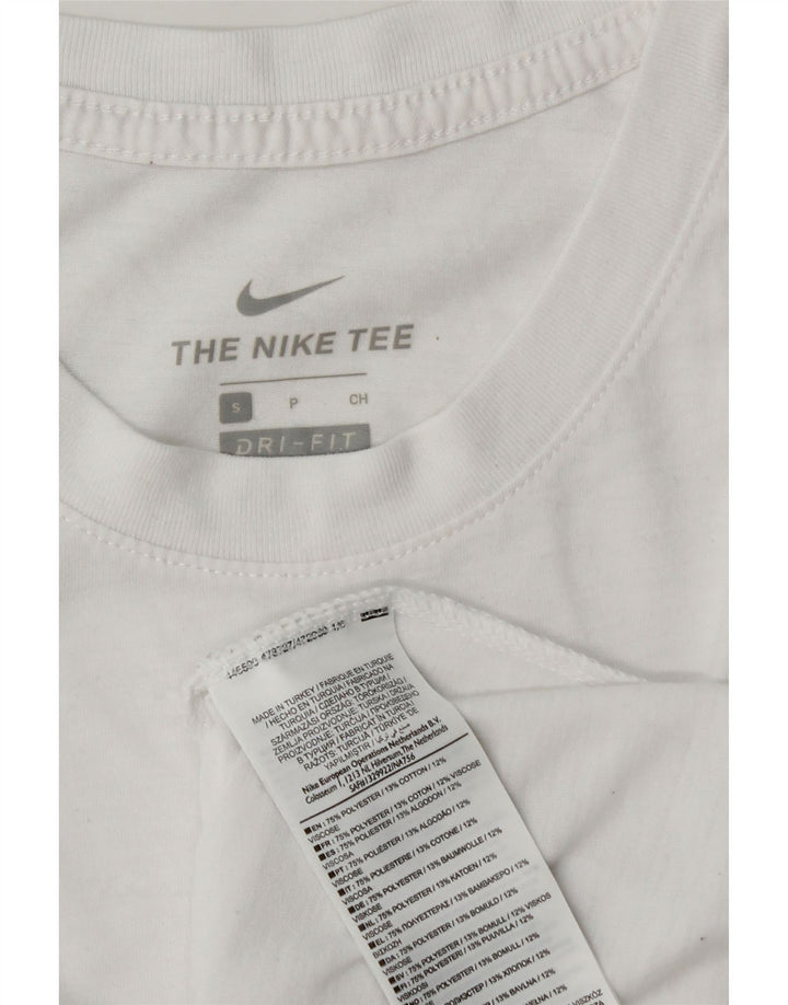 Nike Mens Dri Fit Graphic T-Shirt Top Small White Polyester
