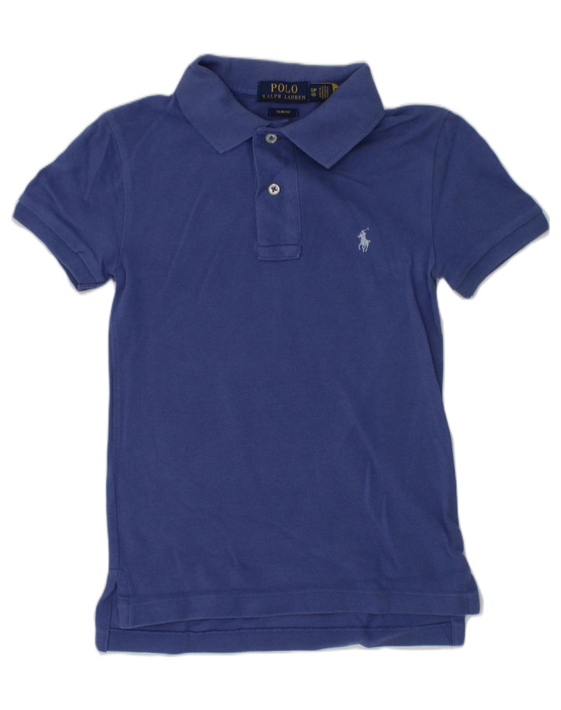 POLO RALPH LAUREN Boys Slim Fit Polo Shirt 7-8 Years Small Navy Blue | Vintage Polo Ralph Lauren | Thrift | Second-Hand Polo Ralph Lauren | Used Clothing | Messina Hembry 