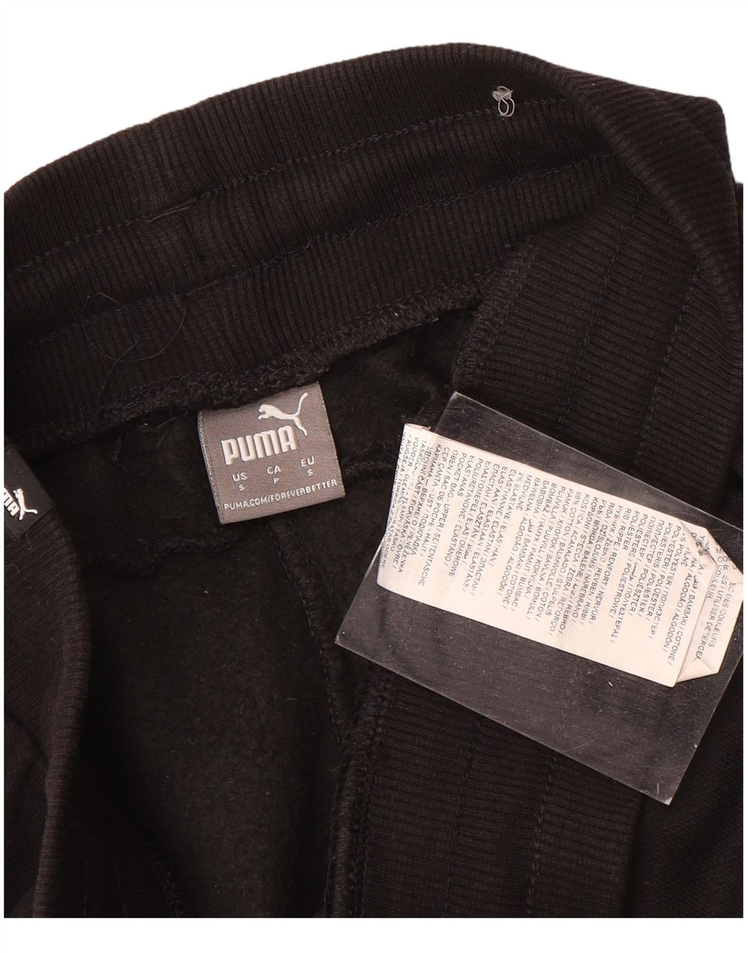 Puma Mens Tracksuit Trousers Joggers Small Black Cotton