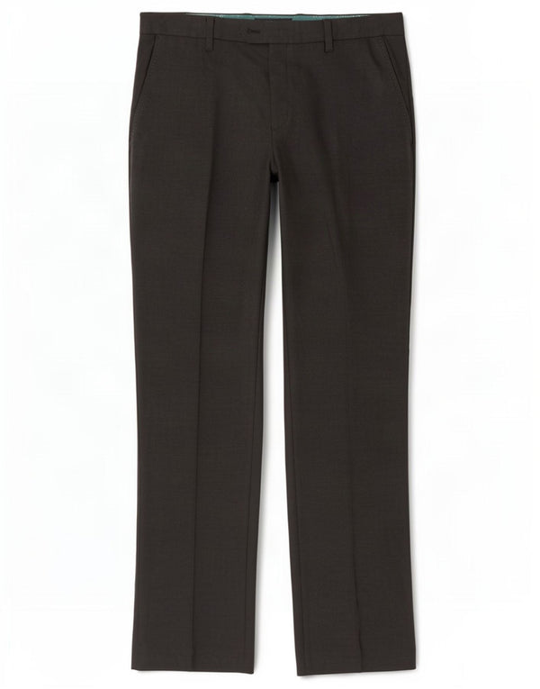 Ted Baker Mens Straight Suit Trousers W36 L32 Grey Spotted Polyester