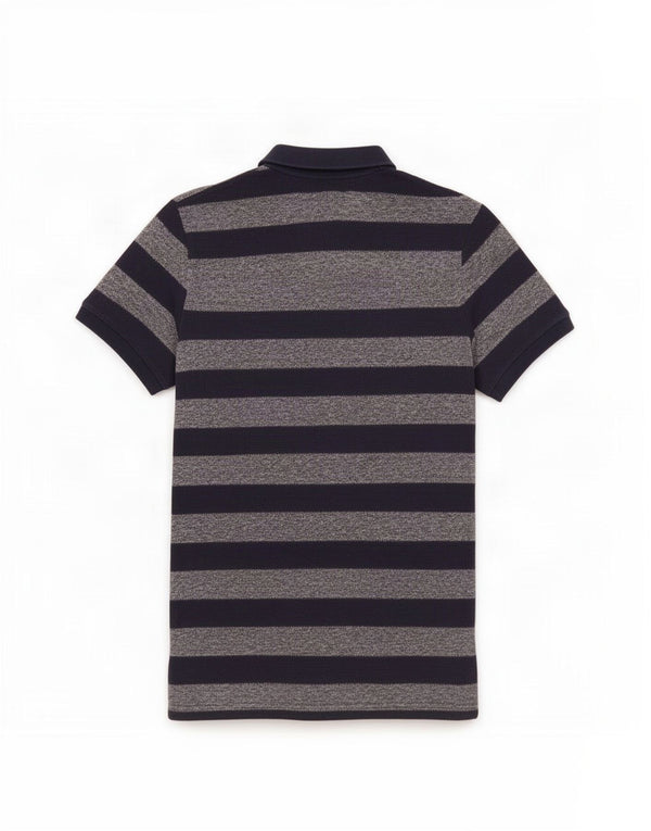 Mountain Warehouse Mens Polo Shirt Medium Navy Blue Striped Polyester