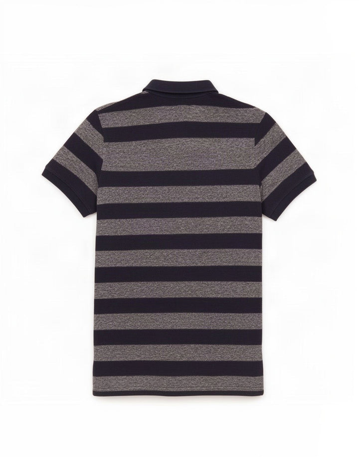 Mountain Warehouse Mens Polo Shirt Medium Navy Blue Striped Polyester