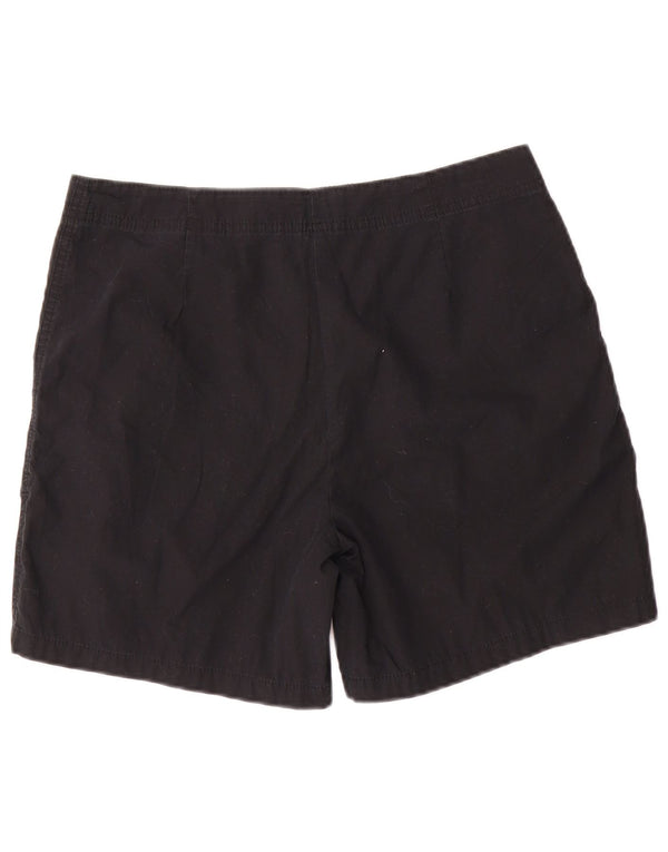 Marks & Spencer Womens Casual Shorts UK 12 Medium W30 Black Cotton