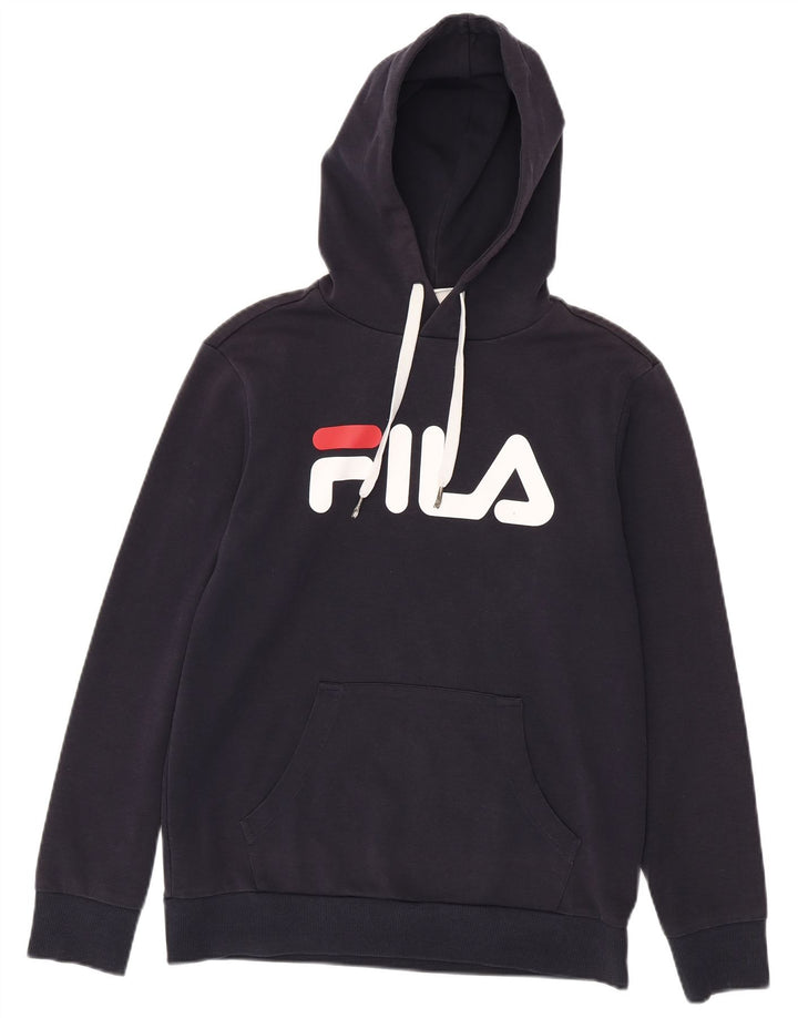 Fila Mens Graphic Hoodie Jumper Medium Navy Blue