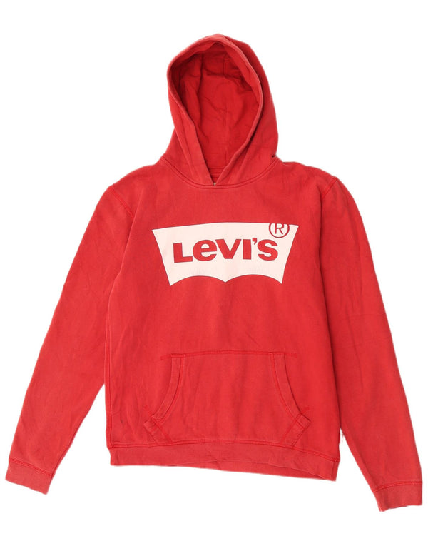 Levi's Boys Graphic Hoodie Jumper 15-16 Years Red