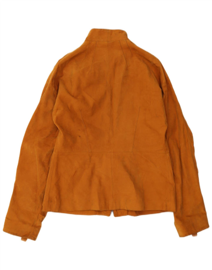 Borbonese Womens Suede Jacket IT 48 XL Brown Leather