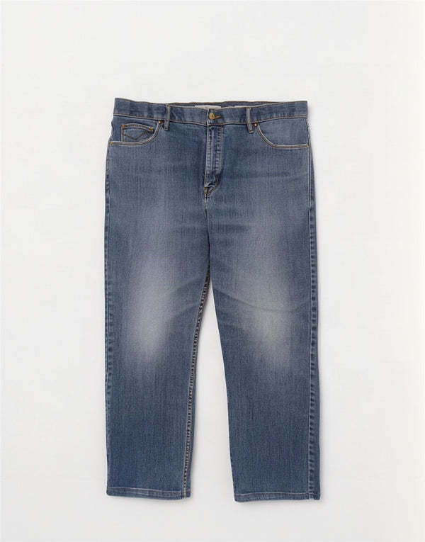 Marks & Spencer Mens Regular Cropped Jeans W38 L25 Blue Cotton