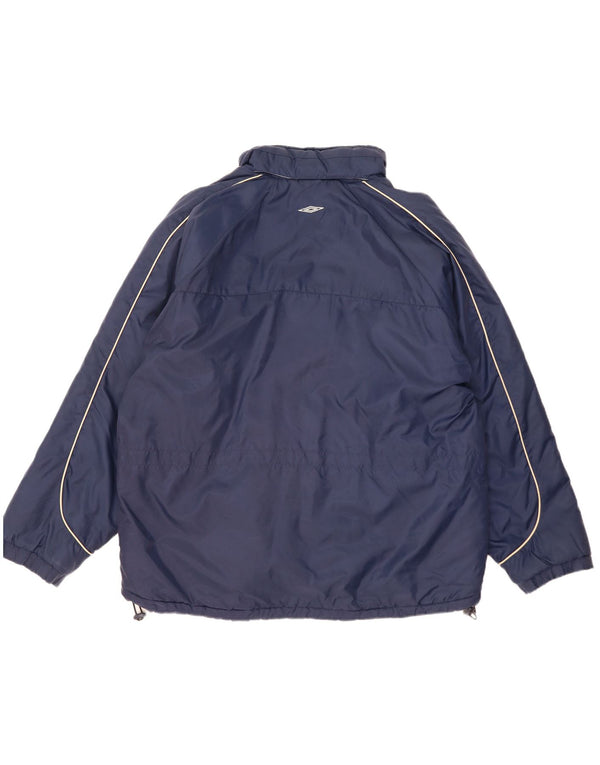 Umbro Mens Hooded Loose Fit Windbreaker Jacket UK 38/40 Medium Navy Blue