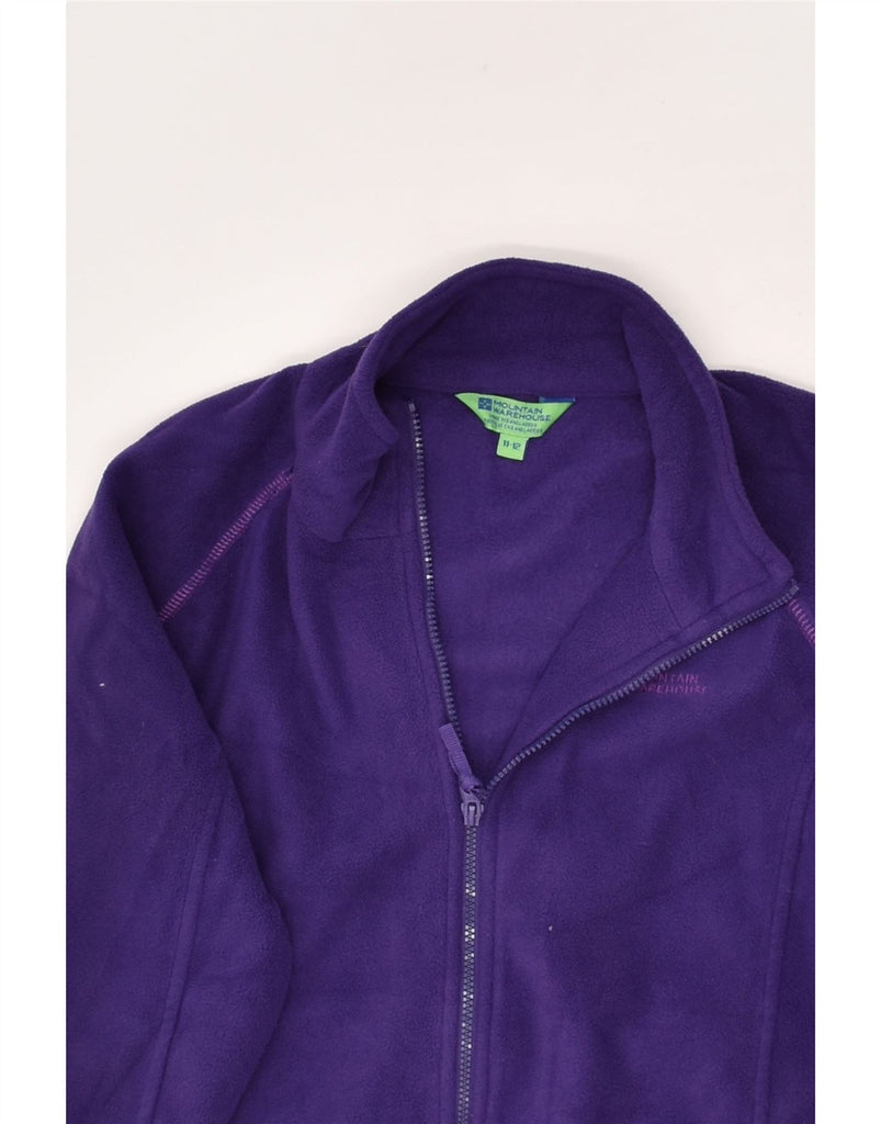 MOUNTAIN WAREHOUSE Girls Fleece Jacket 11-12 Years Purple Polyester | Vintage Mountain Warehouse | Thrift | Second-Hand Mountain Warehouse | Used Clothing | Messina Hembry 