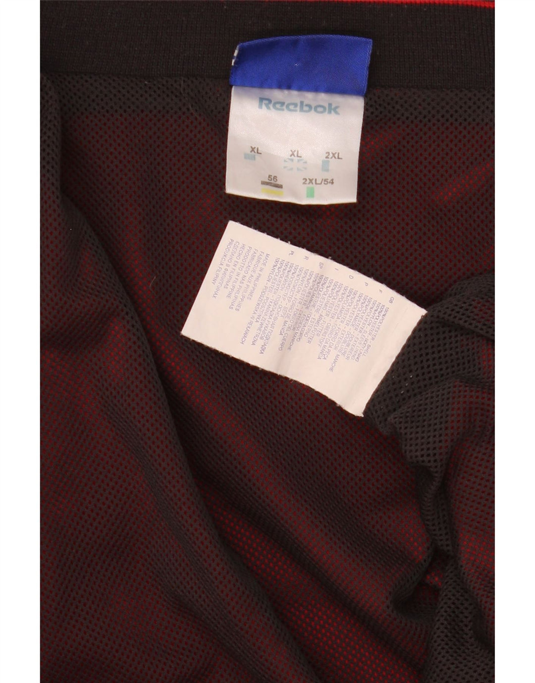 Reebok Mens Rain Jacket UK 42 XL Red Colourblock Polyester