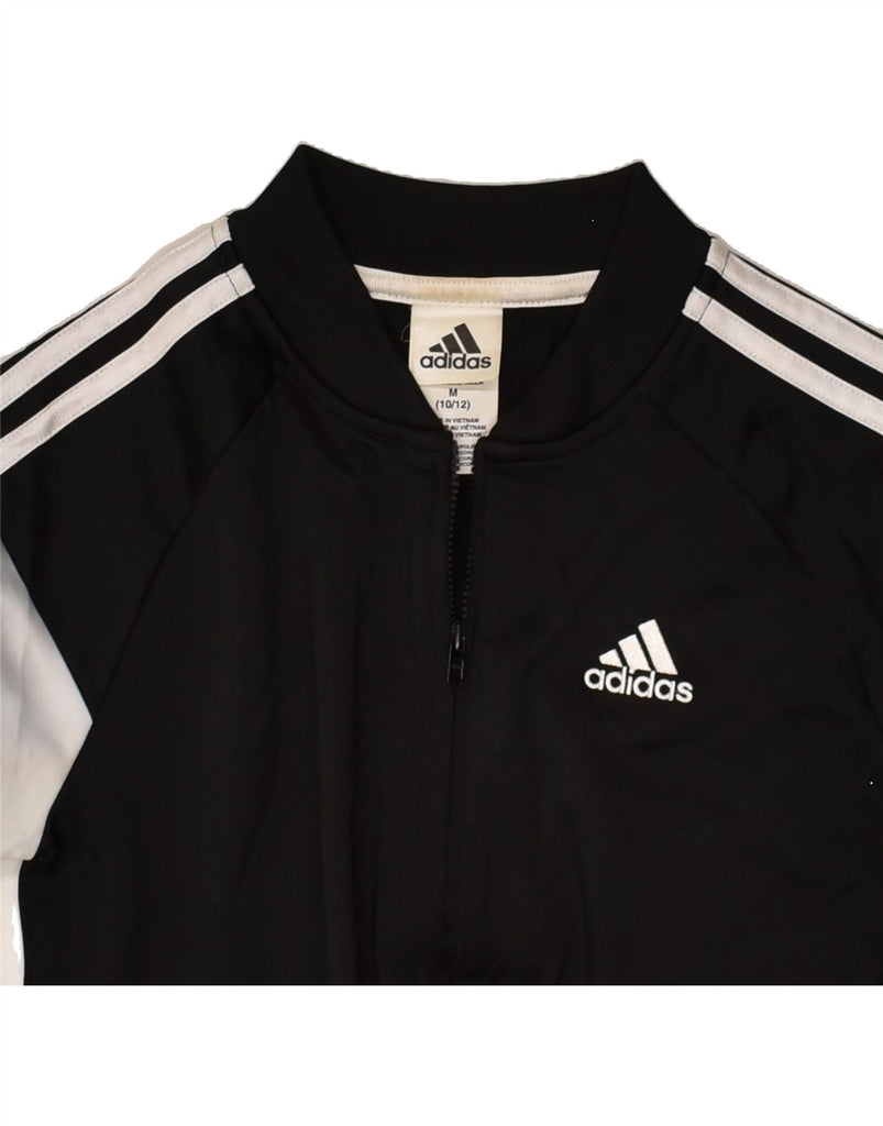 ADIDAS Boys Tracksuit Top Jacket 10-11 Years Medium Black Colourblock | Vintage Adidas | Thrift | Second-Hand Adidas | Used Clothing | Messina Hembry 