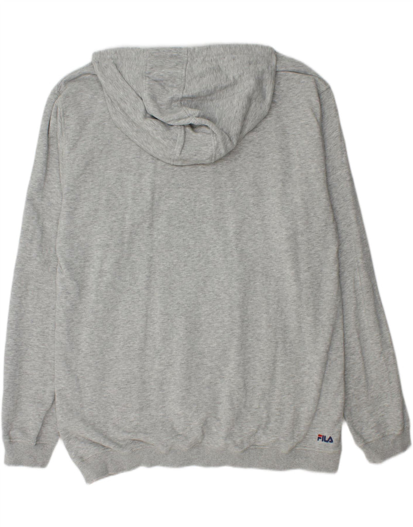 FILA Mens Graphic Hoodie Jumper 5XL Grey Cotton Vintage Fila and Second-Hand Fila from Messina Hembry 