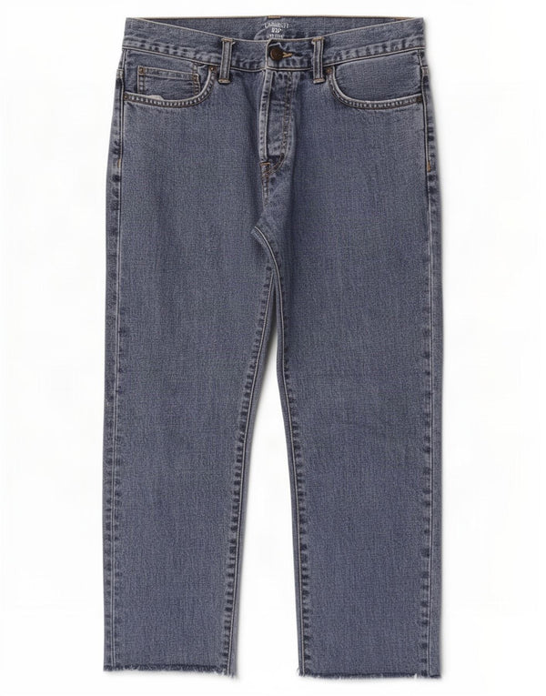 Carhartt Mens Wip Straight Jeans W31 L26 Blue Cotton