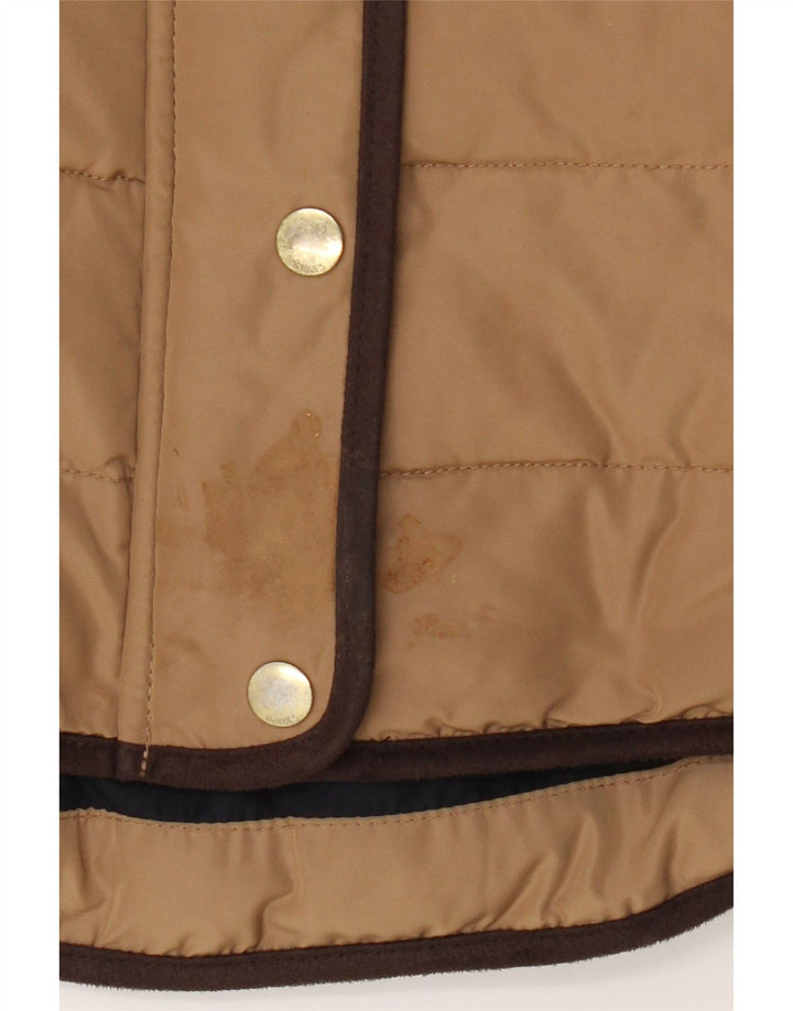 Joules Womens Padded Jacket UK 8 Small Beige Polyester