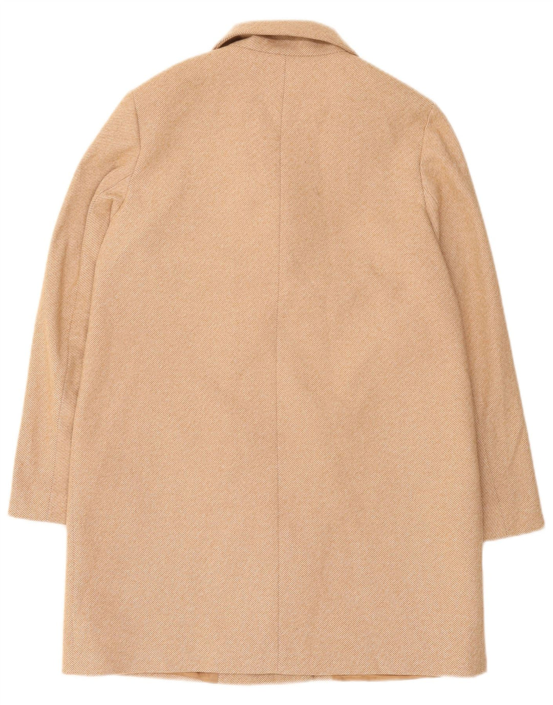 Zara Womens Double Breasted Coat UK 14 Medium Beige Polyester