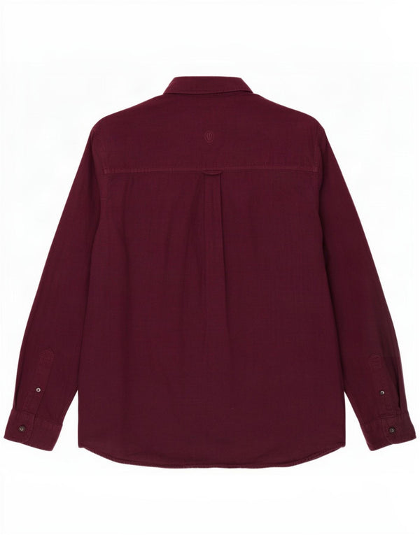 Fat Face Mens Shirt XL Burgundy Cotton