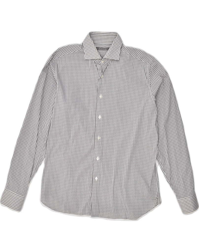 CASSERA Mens Shirt Size 17 1/2 XL White Check Cotton | Vintage Cassera | Thrift | Second-Hand Cassera | Used Clothing | Messina Hembry 